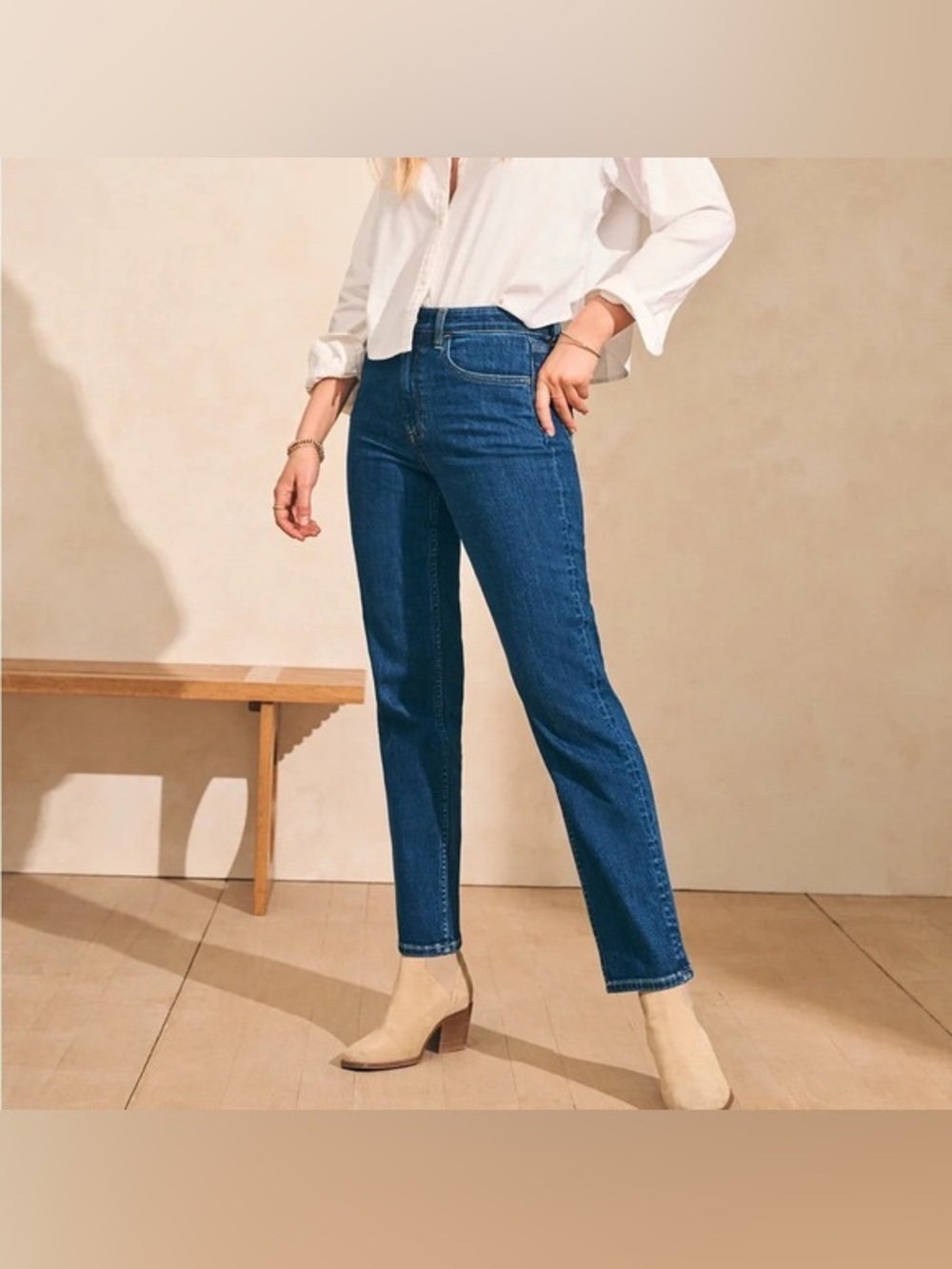 Faherty organic cotton slim straight night creek